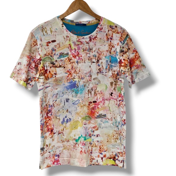 Robert Graham Other - Robert Graham T-Shirt XS Mens Beach Graphic Print Watercolor Artsy Cruise Resort